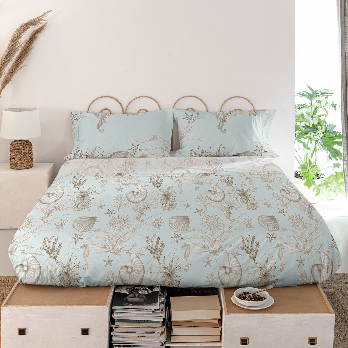 Lençol de cima HappyFriday Multicolor 260 x 270 cm Coral
